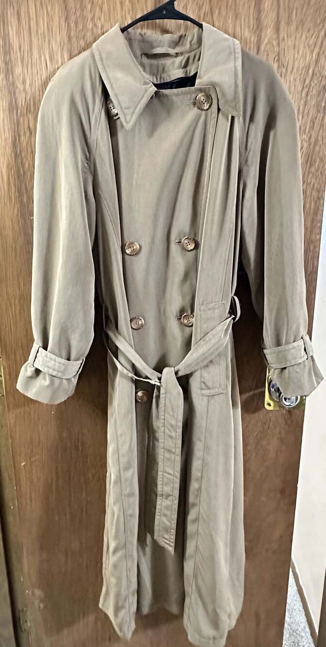 Misty Harbor Original Vintage Double-Breasted Trench Coat with Belt